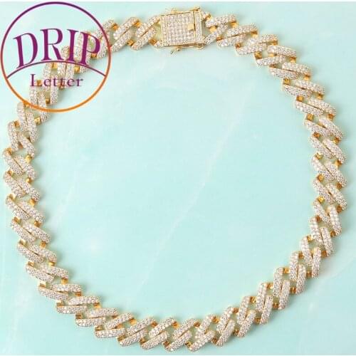 14mm Miami Cuban Link Gold Color Necklace For Men Hip Hop Rock Street Jewelry