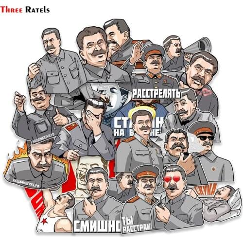 Three Ratels Stalin USSR CCCP Stickers Waterproof Skateboard Motorcycle Luggage Guitar Kid Graffiti