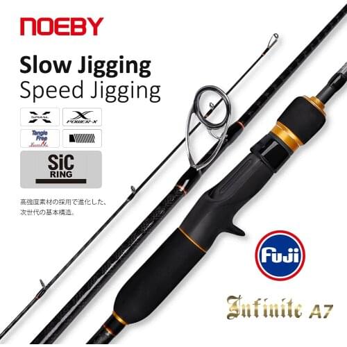 Noeby Infinite A7 Spinning Casting Slow Speed Jigging Rod 1.96m M ML Power Jigging Rod Fuji SIC DPS Seat for Sea Fishing Rod