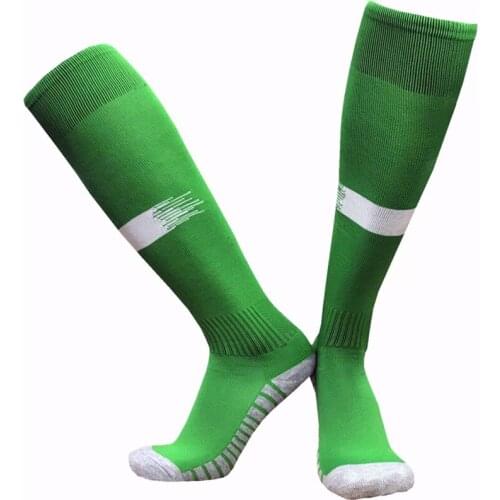 2020 Men Women Thicken Football Socks Soccer Socks Above Knee High Plain Socks Long Soccer Stockings Cycling Over Knee Sock