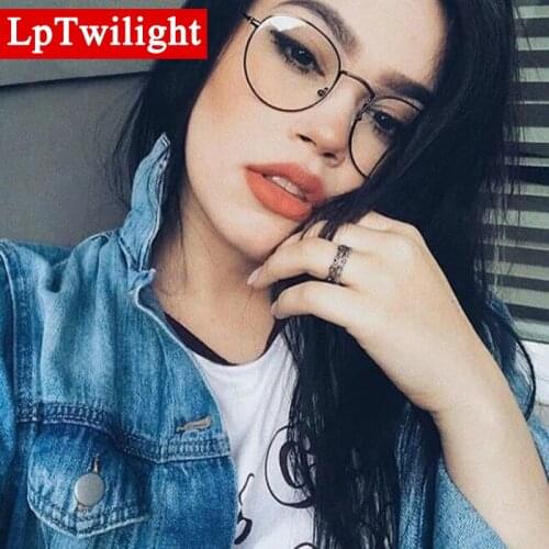 LpTwilight 2021 Mirror Metal Sunglasses Women Vintage Brand Designer Flat Round Glasses UV400 Street Beat Oculos De Sol Gafas
