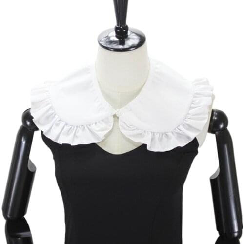 2020 Japanese Womens Sweet Doll False Fake Collar Ruffles Trim Detachable Half Shirt