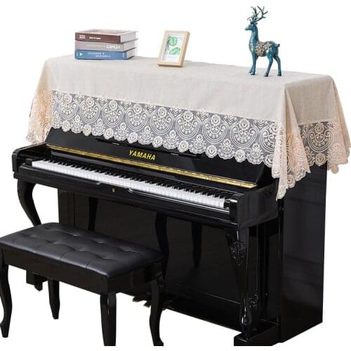 90x220cm Graceful Elegant Home School Decoration Table Piano Cover Cloth Runner Piano Covering Towel With Laces
