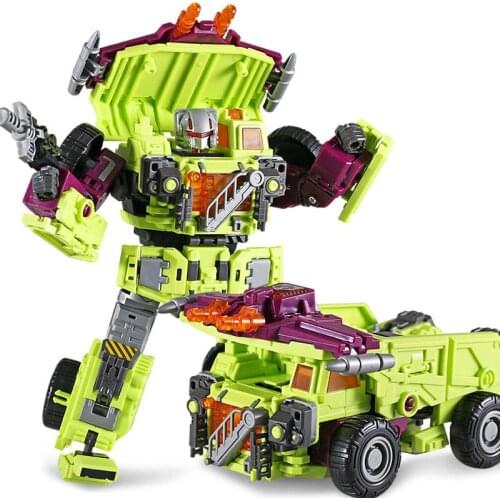 WEI JIANG 6 IN 1 NBK Transformation Devastator Boys Toys G1 Action Figures Robot Excavator Bulldozer Crane Model Kid adult Toys