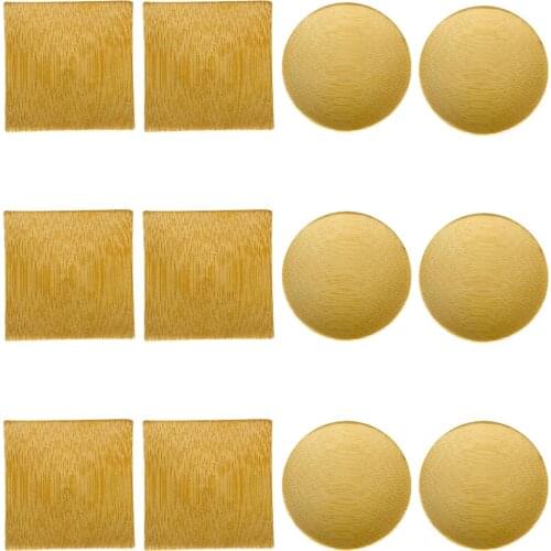 1 Set 12Pcs Bamboo Snack Plates Seasoning Dishes Dessert Plates (Assorted Color)