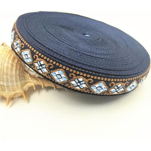 10Yards 15mm 5/8" Classical Flowers Woven Jacquard Ribbon Design for Sewing Clothing Accessory Wedding Party Webbing