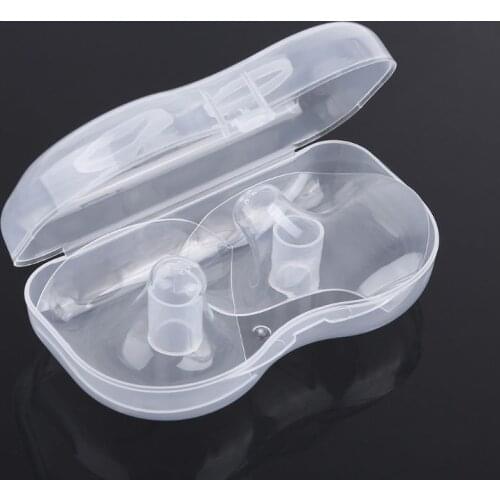 2Pcs Ultra-thin Soft Silicone Nipple Shield Protector Baby Breast Milk Feeding