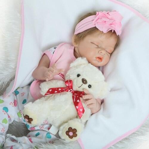 22 inch Reborn Baby Doll half Silicone Body 55cm Alive Reborn Boneca Collectible bebe reborn newborn dolls Playmates