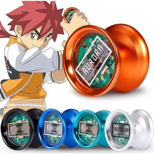 5 Colors Y02-B Unresponsive YoYo Aluminum Alloy Professional Yoyo Ball with LED Light for advanced players to perform on stage