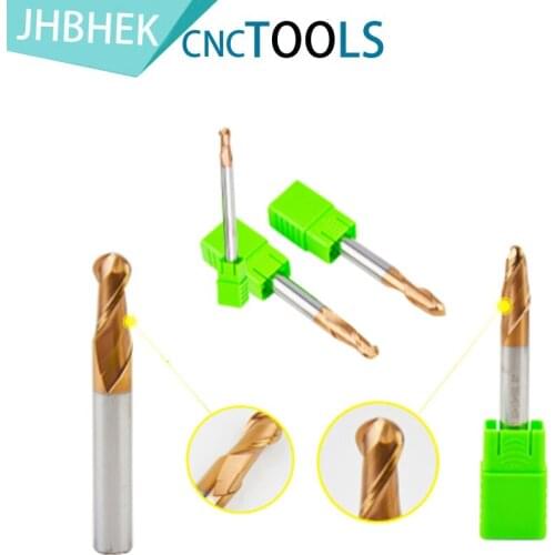 60 degree 2 blade tungsten steel ball cutter carbide ball end mill R knife length R0.5 1 r2 3 4 5 6 8 10