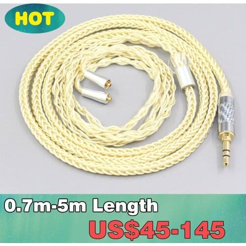 8 Core Gold Plated + Palladium Silver OCC Alloy Cable For Westone W40 W50 W60 UM10 UM20 UM30 UM40 UM50 Pro Earphone LN007618