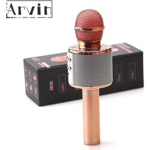 Wireless Bluetooth Karaoke Microphone, 3-in-1 portable handheld karaoke mic karaoke player multi-function LED light