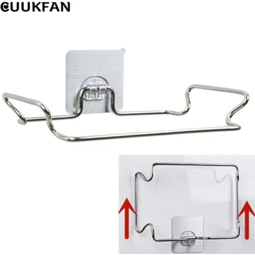 Stainless Steel Garbage Bag Holder Rack Trash Bag Holder Drainer Cabinets Towel Rack Kitchen Bathroom Accessories Organizer