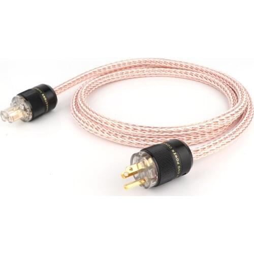 HIFI 12TC Power Cable , 6N OCC Hifi Power Cord, US Plug with wire for Amplifier DVD Mulitimedia