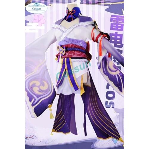 Game Genshin Impact Raiden Shogun Ba'al Game Suit Kimono Uniform Cosplay Costume Carnival Halloween Party Outfit For Women NEW