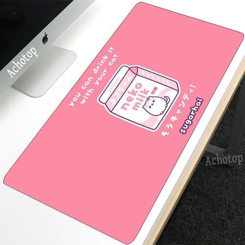 Strawberry Milk Gaming Mouse Pad Large Gamer Pink Mouse Mat Computer Gaming Locking Edge MousePad Keyboard Desk Mice Pad 800x300