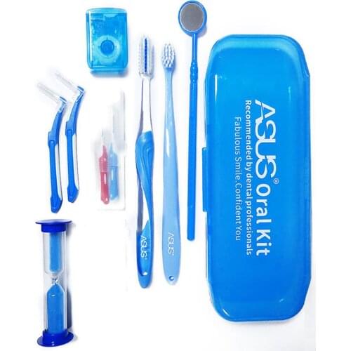 Oral Clean Tool Orthodontic Oral Care Kit Toothbrush Mouth Mirror Interdental Brush Dental Floss Orthodontic clean suits