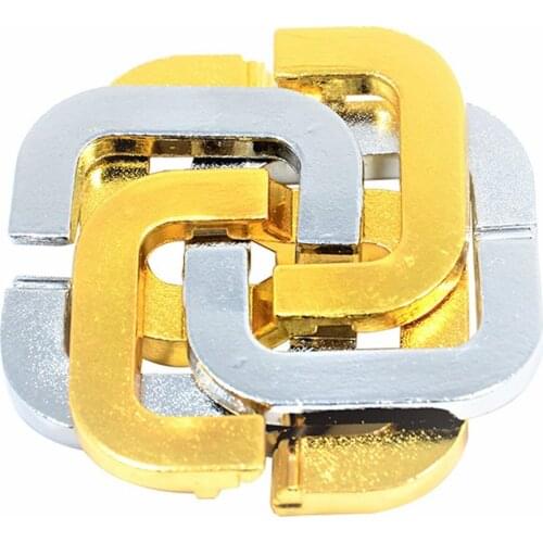 Classic Metal Puzzle IQ Test Magic Lock Mind Brain Teaser Puzzles Baffling Game For Adults And Children Desktop Decoration