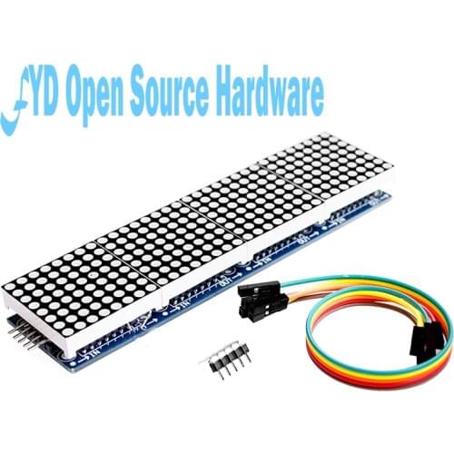 MAX7219 Dot Matrix Module Microcontroller 4 In One Display with 5P Line