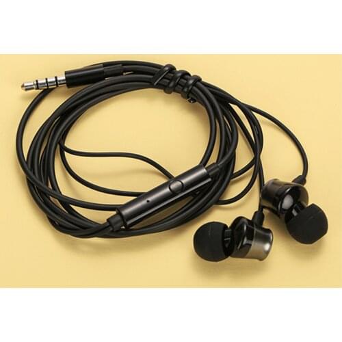 Original 3.5MM Wire Control With Microphone In-ear Headphones Heavy Bass Metal Earphones For MOTOROLA MOTO P50 P30 Z2 Z3 G7 plus