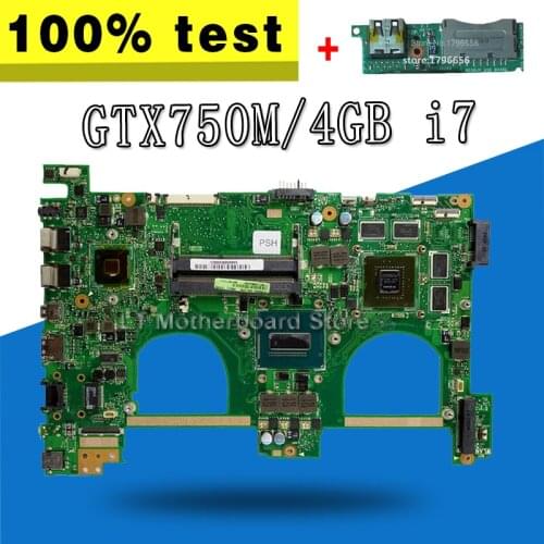 Send board+N550JK Motherboard i7-4700HQ gt750 For Asus N550J G550JK Q550J Laptop motherboard N550JK Mainboard N550JK Motherboard