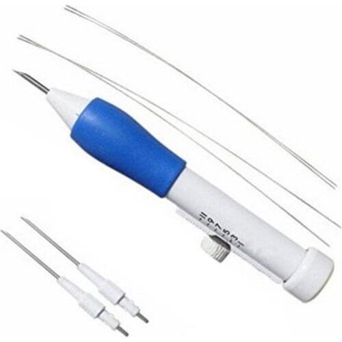 Hot ABS Plastic Practical DIY Craft Magic Embroidery Pen Set DIY 3 Interchangeable Punch Needle Sewing Accessories