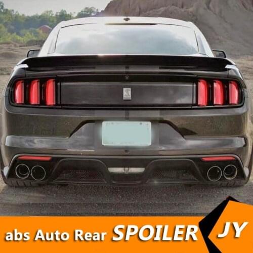 For FORD Mustang Spoiler 2015-2018 Mustang GT ST spoiler High Quality ABS Material Car Rear Wing Primer Color Rear Spoiler