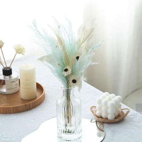 Natural Dried Flowers Pampas Grass Decor Rabbit Tail Grass Decorative Flowers Bouquet Christmas Home Flores Para Decor Hogar