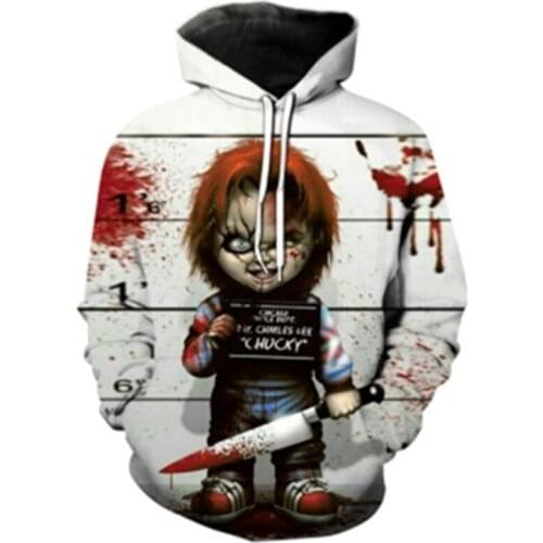 2021 Horror Ghost Baby 3D Hoodie Digital Printing Mens Sweatshirt Mens and Womens Fashion Street Hoodie Hip Hop Pullover