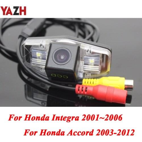YAZH Smart Dynamic Track Reverse Parking Camera For Honda Accord 2003~2012 /Integra 2001~2006 Radio HD Car Rear View CCD Camera