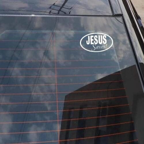 13.5CM*7.9CM JESUS Saves Vinyl Decal Car Sticker Christian