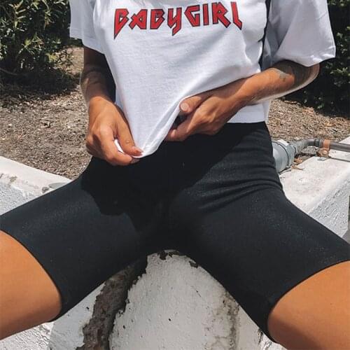 Women Summer Cycling Bike Shorts Stretch Basic Short Solid Black Shorts for Women Female Clothing Pantalones Sweatpants Strike