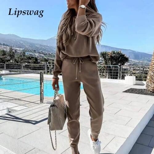 Autumn Elegant Women Two Piece Set Loose Bat Sleeve Sling Tops Ladies Wide Leg Pants Suits Vintage Solid Outfits 2021 Streetwear