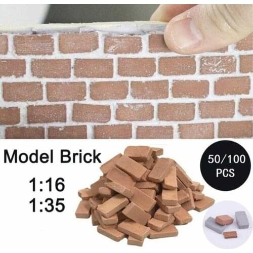 1/16 1/35 Scale Simulation Miniature Porcelain Red Brick Model Toy Sand Table Building Diorama Scenery Sand Scene Scenery