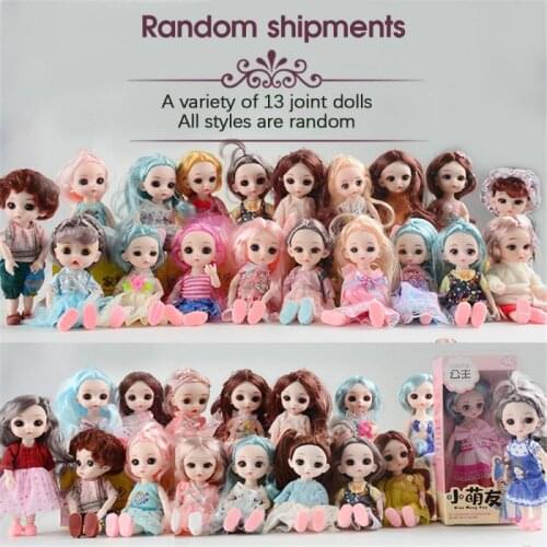 1Girl Toy Fashion Princess Dolls Children DIY Dress Up Little Dolls Toy Exquisite And Cute New Years Gift For Girl Random Style