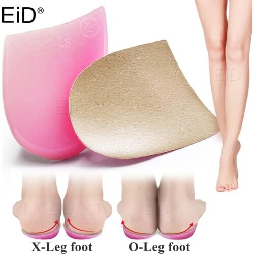 EiD 2PCS Heel Pad Correction O-Shaped Legs X-Shaped Legs Inside Outside Unisex Breathable Soft Insoles Heightening Pad foot care