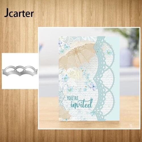 2021 Lace Pattern Waves Frame Metal Cutting Dies Shape for Scrapbooking Craft Die Cut Stencil Card Make Mould Sheet Decoration