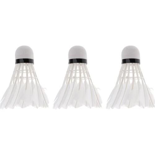 3 Pieces/Pack White Badminton Balls Training Practice Shuttlecocks Birdies