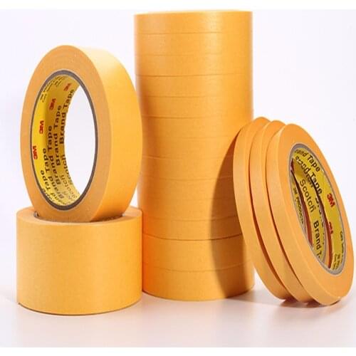 35mmx164ft 3M244 3M Scotch New Cut High Temperature Resistant Masking Paper Tape Yellow Coating, PCB SMD Shield