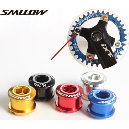 5PCS MTB Bicycle Chainwheel Screws Cycling Bike M8 Alloy Bolts Single/Double Dental Plate Nail Screws Super Light Crankset Screw