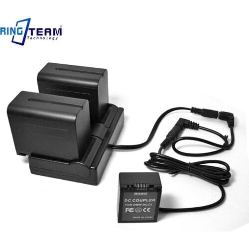 NP-F970 Battery Power Adapter Dual Channel + DMW-DCC3 DMW-BLB13 DC Coupler for Panasonic Camera DMC-G1 G2 G10 GF1 GH1 G1K G1R