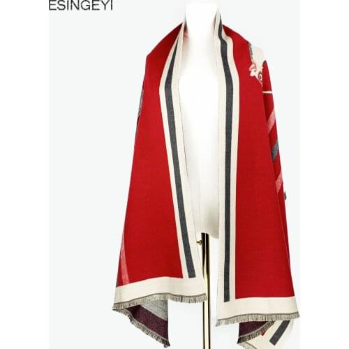 Anti-season Horse Cashmere imitation Shawl Scarf women warm Scarves Foulard Square Hijab Ladies wrap muffler pareo female