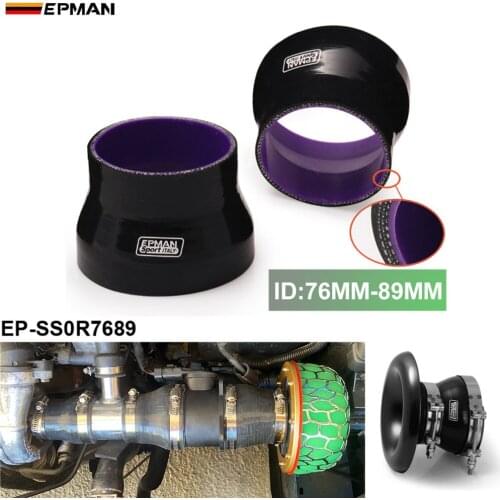 Black 3"-3.5"76mm-89mm TURBO INTAKE SILICONE Straight Reducer Hose Pipe Coupler 4-ply For BMW E30 M20 325 3 EP-SS0R7689