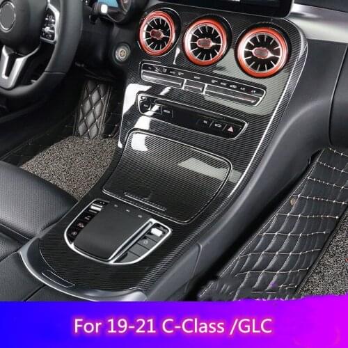 For Mercedes-Benz C-Class GLC Carbon Fiber Interior Modification W205 Central Control Interior Upgrade Supercar Carbon Fiber