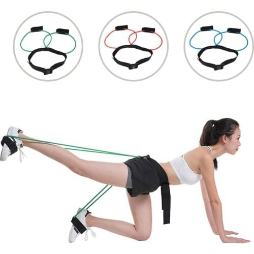 Resistance Bands Workout Fitness Booty Bands Women Butt Legs Muscle Training Adjust Waist Belt Elastic Bands Pedal Exerciser Set