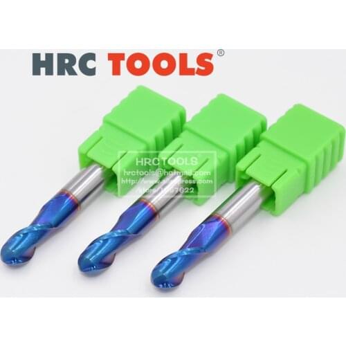 M13-R3x12Hx6Dx100L hrc 65 tungsten carbide ball nose endmill 2 flute cnc router bits metal