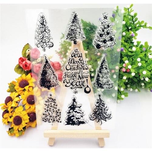 Hot selling Easter tree alphabet transparent clear stamp / silicone seal roller stamp DIY scrapbook album / card production