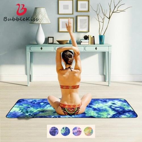 Bubble Kiss Best Selling 2020 Blanket Color Tie Dye Blanket Yoga Mat Non-slip Towel Throw Blanket Home Sport Waterproof Blanket