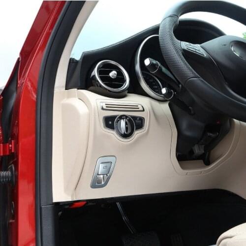 For Mercedes Benz W213 E GLC Class C-Class W205 2015-2017 ABS Matte Chrome Car Electronic Handbrake Cover Trim