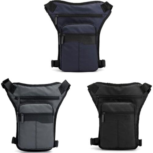 Men Nylon Motorcycle Hip Belt Waist Fanny Pack Riding Travel Shoulder Messenger Crossbody Bags Thigh Drop Leg Bag